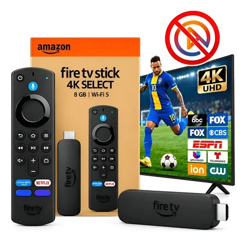 Amazon Firetv Stick 4k Stick Wi-fi-6 Com Alexa Por Voz Preto Preto De Voz