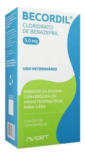 Anti-hipertensivo Avert Becordil 5mg Para Cães