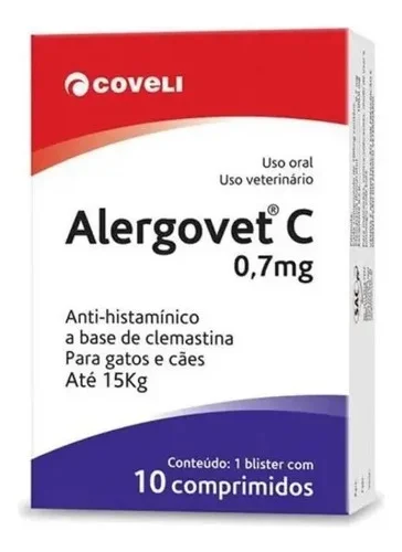 Anti-histamínico Alergovet Cães E Gatos Coveli - 0,7mg