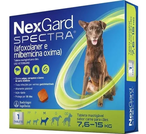 Antipulgas E Carrapato Nexgard Spectra 7,6 A 15kg 1 Comp