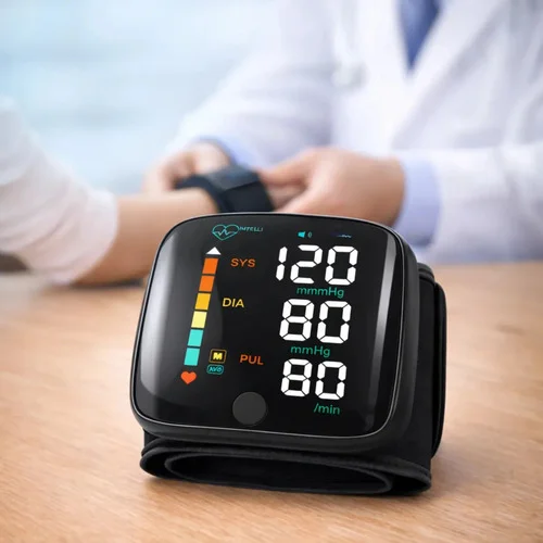 Aparelho Medidor De Pressão Digital Profissional Arterial Elétrico De Pulso Com Voz Em Português Usb Recarregável Medidor De Pulso Automático Led Blackbom