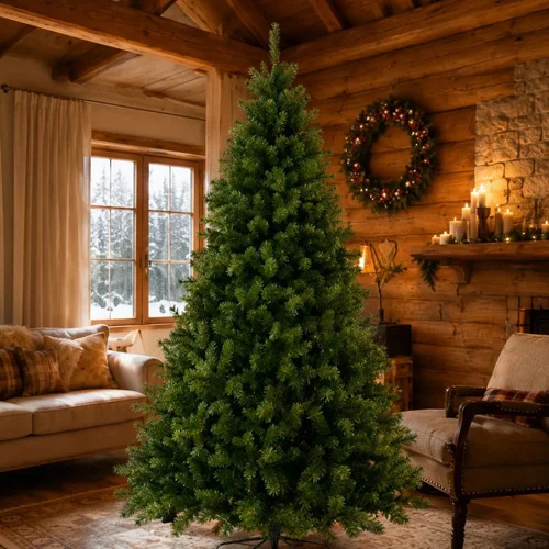 Árvore Natal Pinheiro Luxo 150cm 350 Galhos Cheia Realista Verde