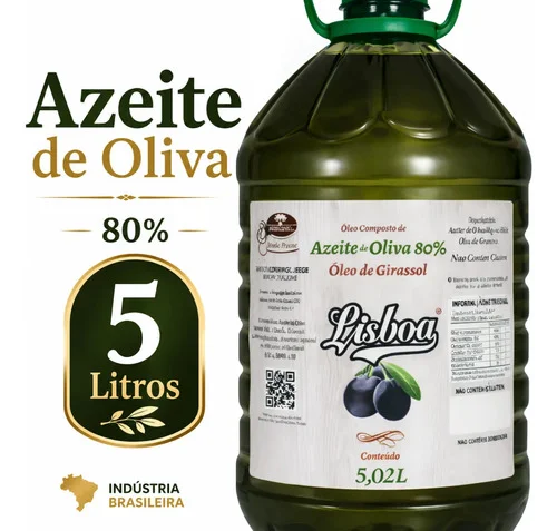 Azeite Grande 5 Litros De Oliva Lisboa Virgem Qualidade Alta