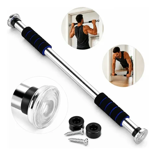 Barra De Fitness Ajustável Para Porta Fixa Sotcar, Comprimen Preto