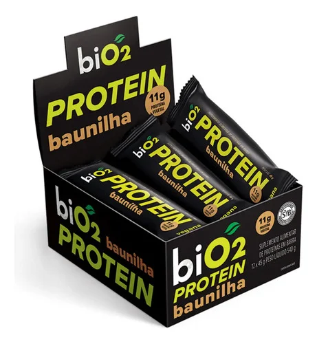 Barra de Proteína Bio2 Protein Baunilha 12x45 g sem Glúten e Sem Lactose
