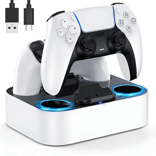Base de Carregamento Gllai Y02 para Controle PS5 DualSense com LED Branco