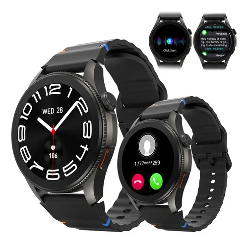 Basike 1.43'' Ia Relógio Smartwatch Redondo Masculino E Feminino Com Gps, Chatgpt,assistente De Voz, Chamadas Bluetooth, Mercado De Ações,rfc,resistência À Água 3atm, 100 + Modos De Esporte Etc.