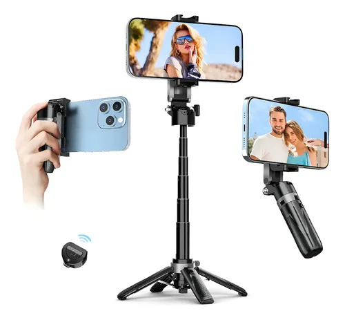 Bastão de Selfie Tripé Bluetooth Basike para Celular, 3 em 1 com Suporte Dobrável e Controle Remoto