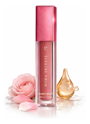 Batom Liquido Niina Secrets Skinny Matte Aveludado Eudora Rose Gardenia