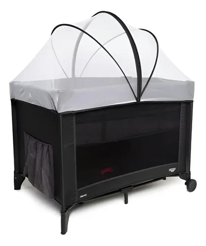 Berço Cosco Kids, Nanny, 0 a 18kg, Preto Mescla