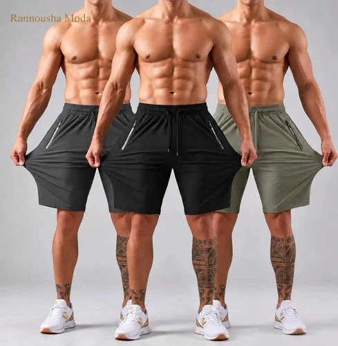 Bermuda Dry Fit Seda Kit 3 Peças Seca Rapido Masculino