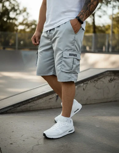 Bermudas Cargo Corta Vento Verão Masculina 5 Bolsos Skate