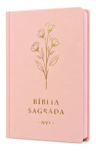 Bíblia Sagrada Nvi  | Letra Média | Capa Dura | Rosa Nobre