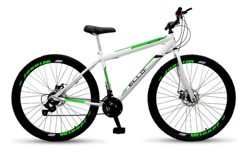 Bicicleta Mountain Bike Ello Bike Velox Aro 29 21 Marchas Branco/Verde
