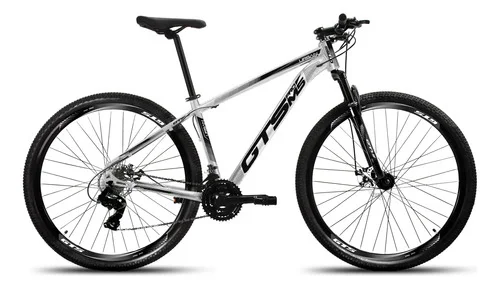 Bicicleta Mtb Gts Urban Color Aro 29 24 Marchas Disco Prata/preto 21