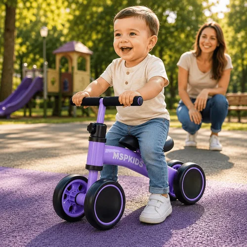 Bicileta Equilibrio Infantil Para Bebe Sem Pedal 4 Rodas