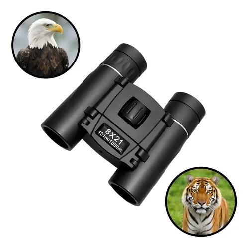 Binóculo Profissional Longo Alcance Aproximação 8x Zoom Cor Preto Tamanho Compacto Grande Ângulo De Visão Ideal Parque Animais Shows Eventos Lua Alta Definição Criança Adulto