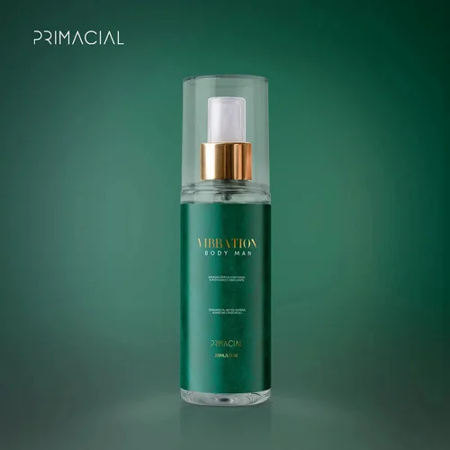 Body Splash Masculino Vibration 200ml - Primacial Perfume Bergamota Fresco