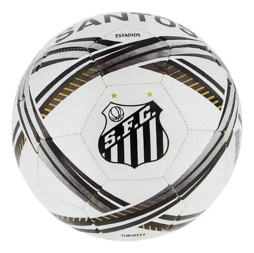 Bola De Futebol Oficial Santos Tamanho 5 Licenciada Original Branco