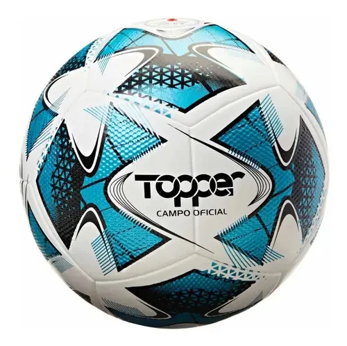 Bola De Futebol Para Campo 22 I Composição Em Pvc Topper Branco/preto