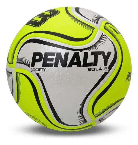 Bola de futebol Society Penalty 8 X Gomos Termotec Oficial Cor Amarelo