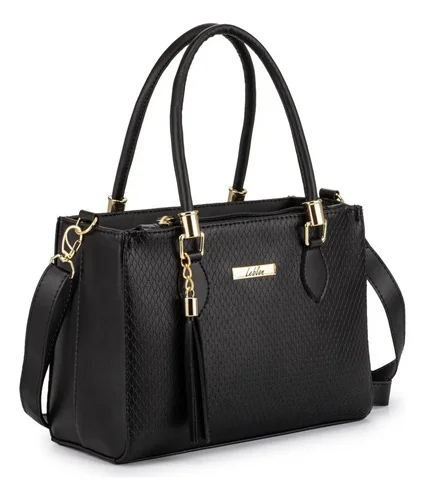 Bolsa Feminina De Ombro E Mão Lorena Média Transversal Cor Preto