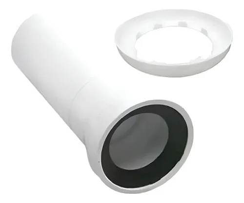 Bolsa Ligação P/ Vaso Sanitário Horizontal Astra Bs9 Externa Acabamento Plástico Cor Branco