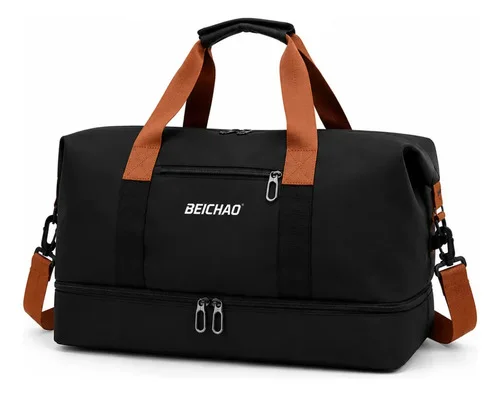 Bolsa Mala De Mão 10kg Viagem Academia Bordo Grande Avião Grande Preto