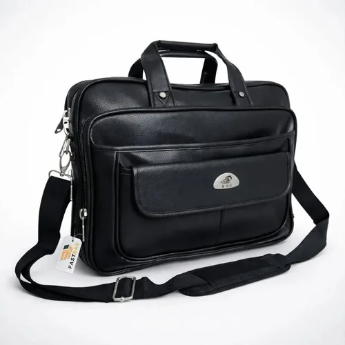 Bolsa Pasta Notebook Grande Couro Masculino Maleta Executiva Preto