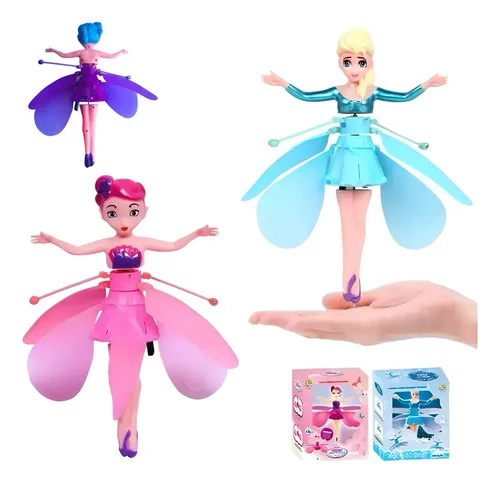 Boneca Fada Voadora Mágica Sensor De Mão Brinquedo Presente