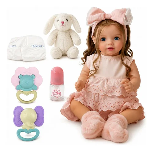 Boneca Rebirth De 45 Cm Feita De Silicone Com Pele Macia