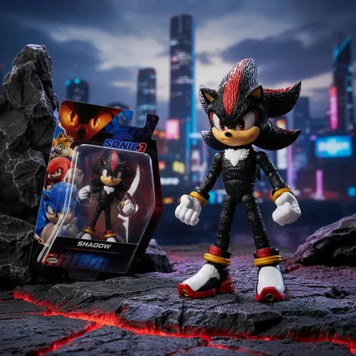 Boneco Articulado Shadow De 12cm Sonic 3 O Filme Sunny 4412