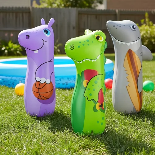 Boneco Inflável João Bobo Teimoso Combate 3d Personagens
