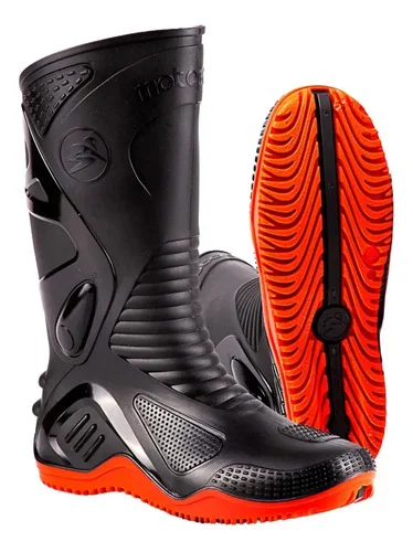 Bota Motociclista Impermeável Pvc Motoqueiro Motosafe Bracol