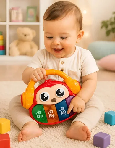Brinquedo Bebê Interativo Animais Educativo Didático Com Luz