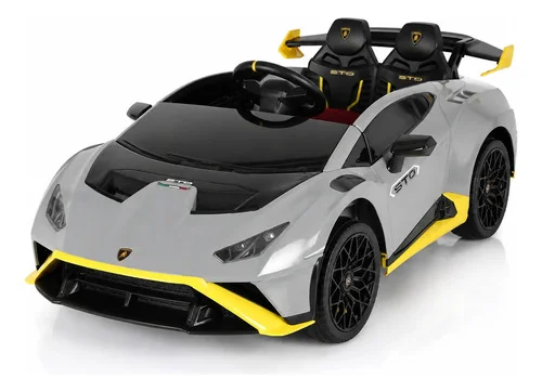 Brinquedo Carrinho Elétrico Lamborghini Huracán24v Drift 360 Cinza 127/220v