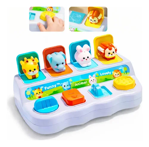Brinquedo Interativo Bebê Teclado Apertar Estímulo Sensorial Bichinhos