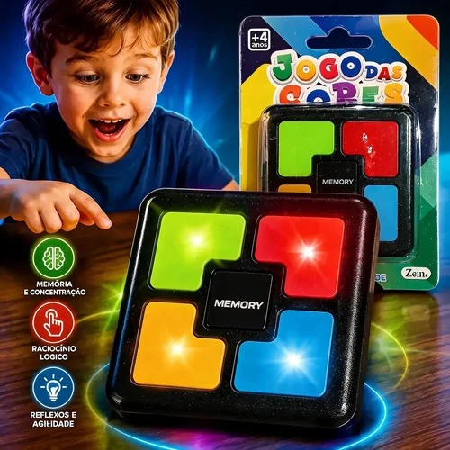 Brinquedo Mini Colorido Jogo Sequencia De Cores Brinde