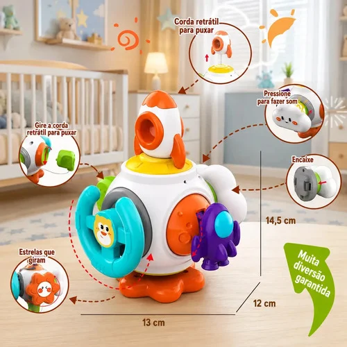 Brinquedo Montessori Sensorial De Atividades Espacial Kidino