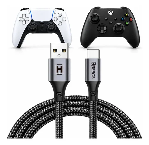 Cabo Carregador Tipo C Para Controle Ps5 Xbox Series 3m