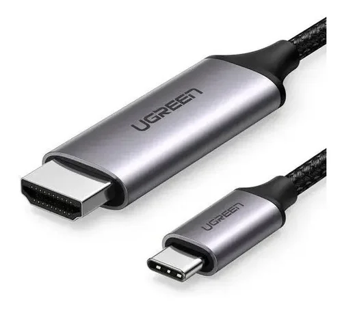 Cabo Thunderbolt 3 Ugreen Usb-c Para Hdmi 4k Preto Reforçado - Preto