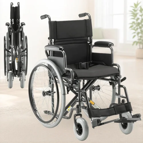 Cadeira De Rodas Dobrável Compacta Até 120kg Dellamed D400