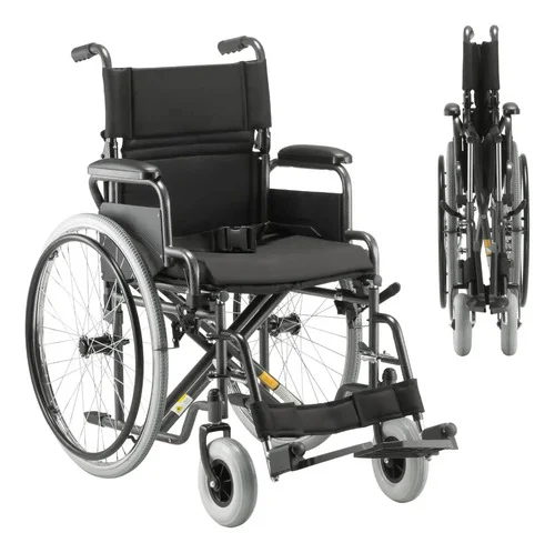 Cadeira De Rodas Dobrável D400 120kg Impermeável Com Cinto