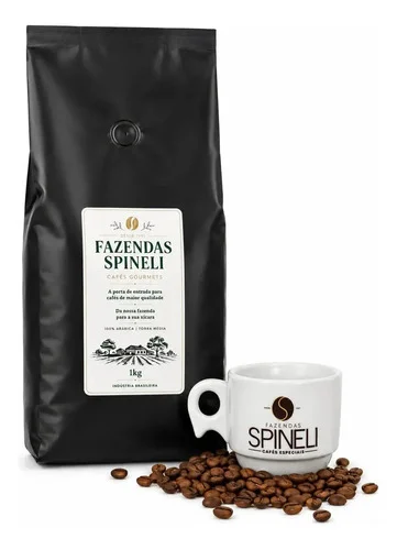 Café Gourmet Arábica Torrado Moído 1kg Fazendas Spineli