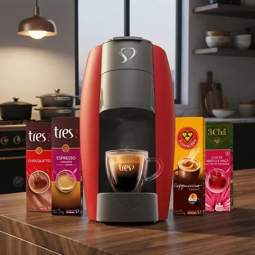 Cafeteira Espresso Lov Automática Vermelha 3 Corações Vermelho