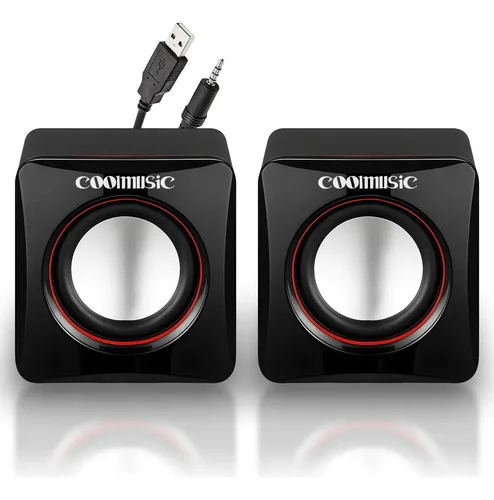 Caixa Caixinha De Som Potente Pc Notebook Subwoofer Para Computador 6w Usb P2 Alto Falante De Mesa Coolmusic
