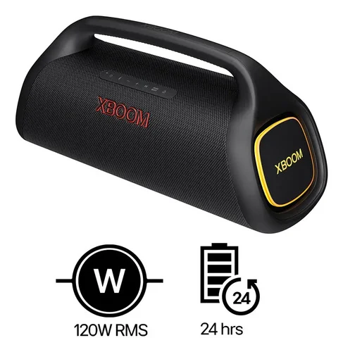 Caixa de Som LG XBOOM GO XG9S Bluetooth 5.3, 50W, Som Potente, LED Personalizável, Party Mode, Resistente à Água IPX7, Bateria Longa Duração e Design Compacto