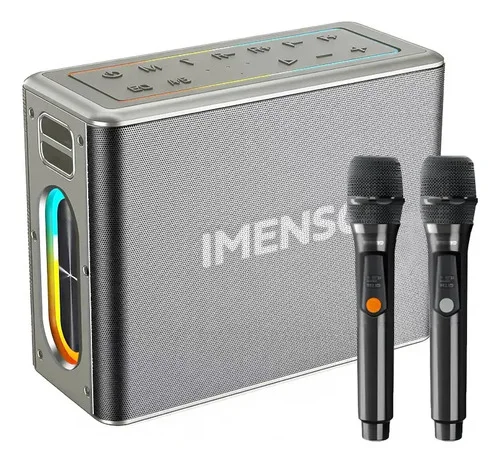 Caixa De Som Portátil Bluetooth Imenso X32 120w Ipx4 C/ 2mic Cor Prata