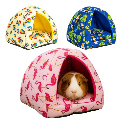 Cama Caminha Pet Oca 2x1 Oquinha Para Porquinho Da Índia