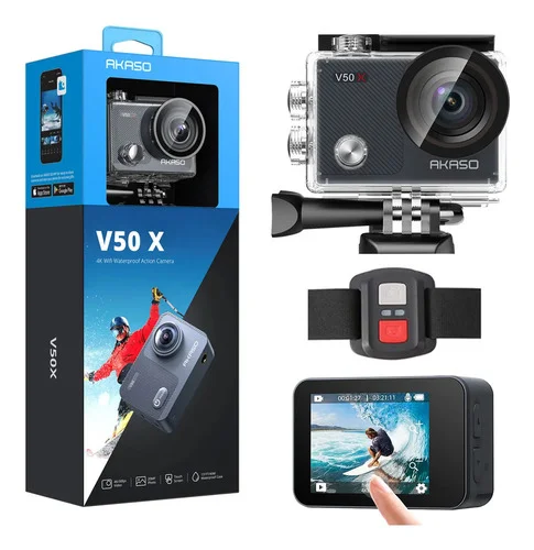 Câmera Ação Akaso V50x 4k Native Eis Touch Gravação Loop V50x